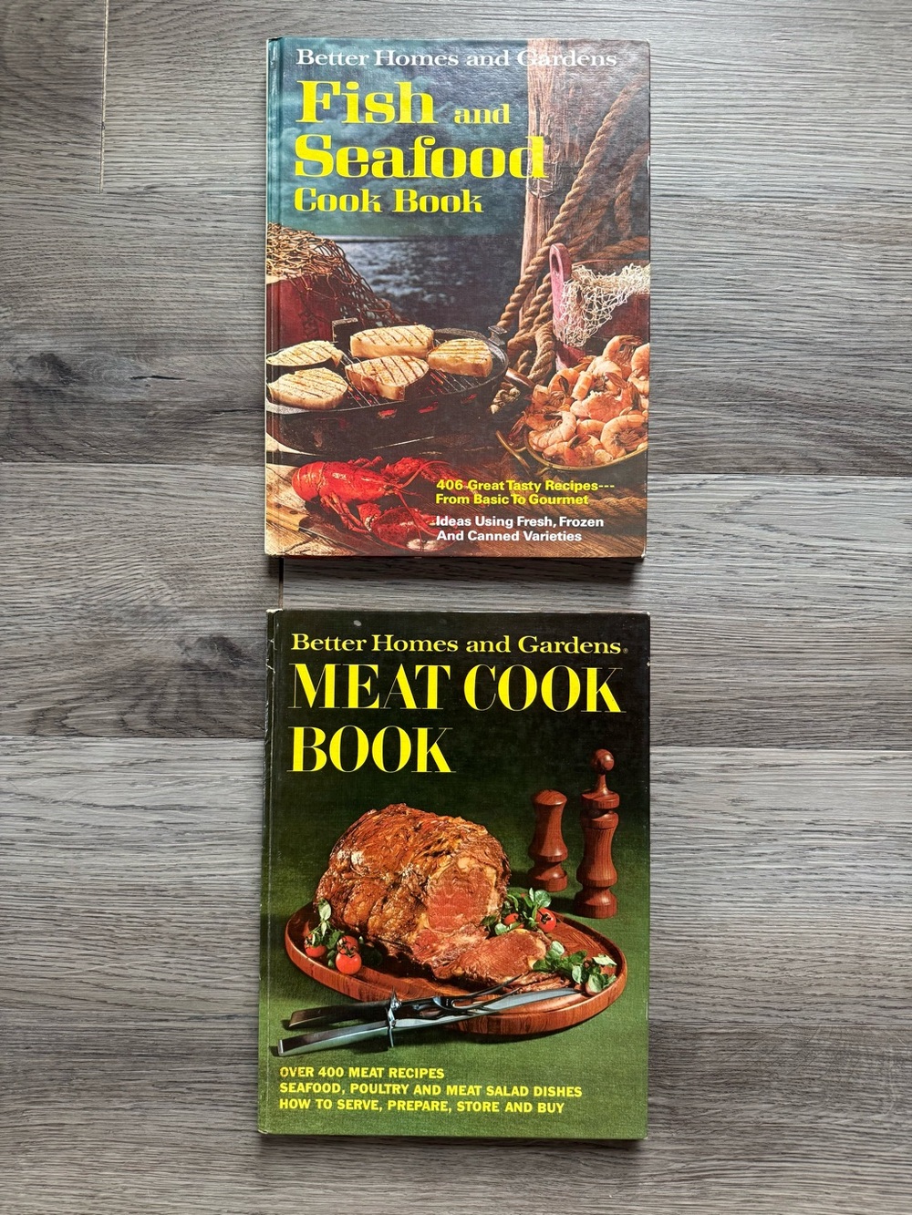 Vintage Better Homes and Gardens Meat Cook Book and Fish and Seafood Cook Book